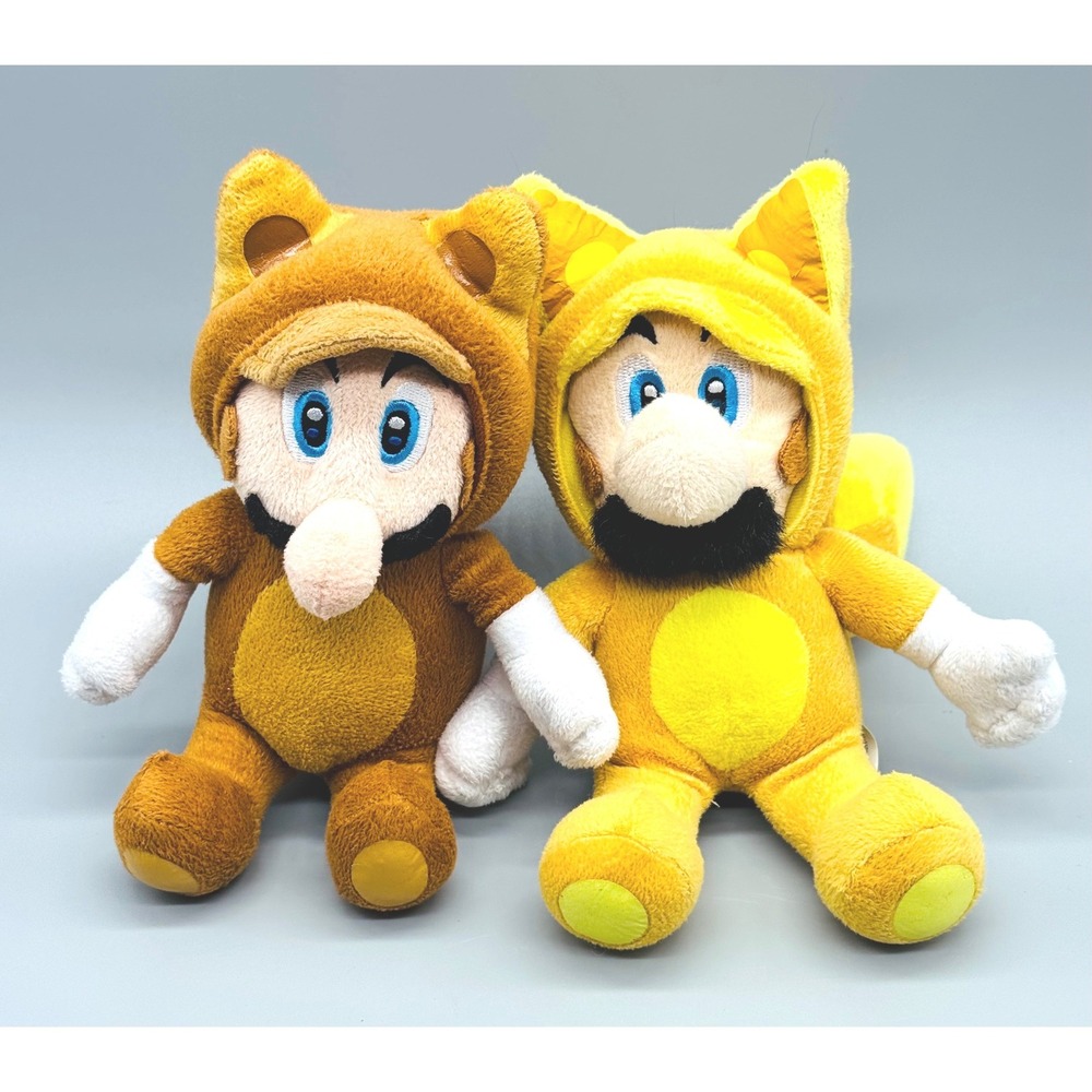 Little Buddy Super Mario Luigi‎ Tanooki Kitsune and Fox Plush Stuffed Animal Set